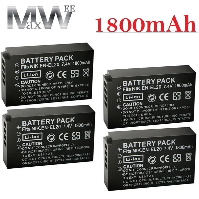 Upgrade1800mAh EN-EL20a EN-EL20 Li-ion Battery For Nikon EN EL20 EL20a Coolpix P1000 1 j1 1 J2 1 J3 1 S1 1 V3 A A 1 AW1 Battery
Upgrade1800mAh EN-EL20a EN-EL20 Li-ion Battery For Nikon EN EL20 EL20a Coolpix P1000 1 j1 1 J2 1 J3 1 S1 1 V3 A A 1 AW1 Battery