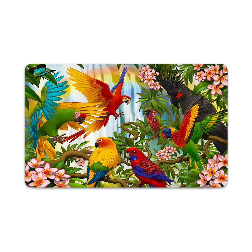 

CLOOCL Animals Carpets 3D Graphic Macaw Parrot Flannel Floor Mats Fashion Funny Indoor Doormats Kitchen Mat Drop Shipping