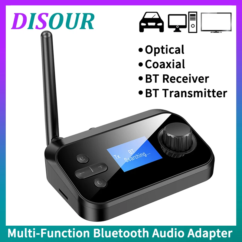 Bluetooth 5.0 Audio Transmitter Receiver 3.5mm AUX Optical Coaxial RCA Wireless Adapter With LED Display for TV PC Car Speaker
Bluetooth 5.0 Audio Transmitter Receiver 3.5mm AUX Optical Coaxial RCA Wireless Adapter With LED Display for TV PC Car Speaker