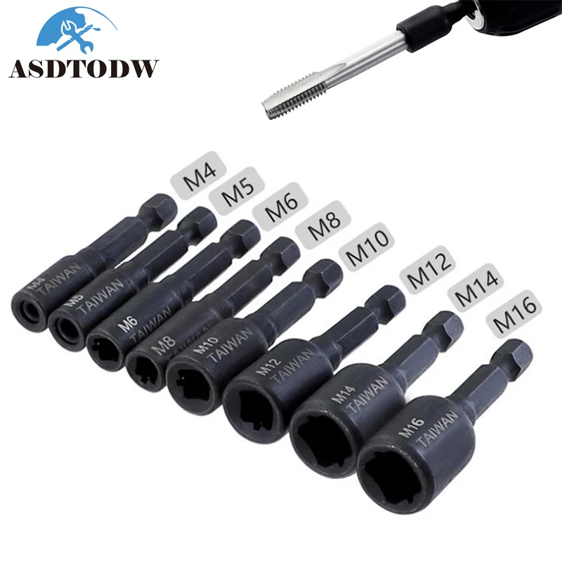 Tap Die Socket Adapter 1/4 Hex Shank Metric Screw Tap M4 M5 M6 M8 M10 M12 M14 M16 Threading Tool
Tap Die Socket Adapter 1/4 Hex Shank Metric Screw Tap M4 M5 M6 M8 M10 M12 M14 M16 Threading Tool