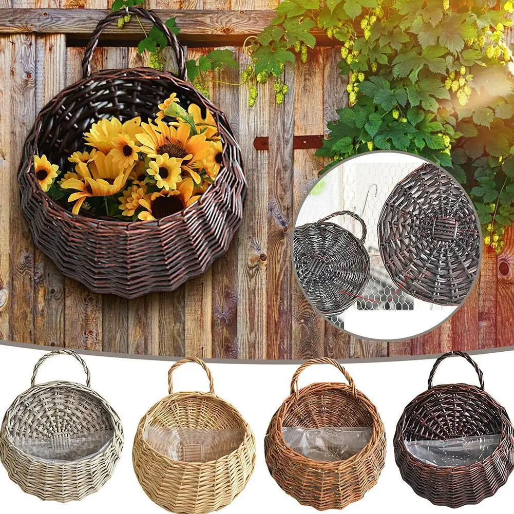 Flower Basket Wall Hanging Natural Wicker Flower Pot Planter Rattan Vase Basket Home Garden Wall Decoration Storage Container
Flower Basket Wall Hanging Natural Wicker Flower Pot Planter Rattan Vase Basket Home Garden Wall Decoration Storage Container