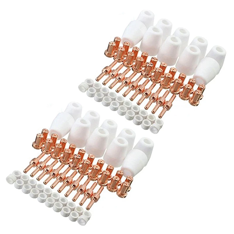 GTBL 120X Ceramic + Red Copper Air Plasma Cutting Cutter Consumables Extended TIP Nozzles Electrode For PT31 LG40 CUT-50D
GTBL 120X Ceramic + Red Copper Air Plasma Cutting Cutter Consumables Extended TIP Nozzles Electrode For PT31 LG40 CUT-50D