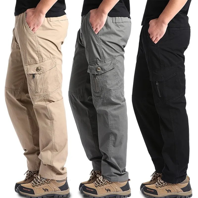 Cotton Cargo Pants Men Overalls Army Military Style Tactical Workout Straight Trousers Outwear Casual Multi Pocket Baggy Pants 
Cotton Cargo Pants Men Overalls Army Military Style Tactical Workout Straight Trousers Outwear Casual Multi Pocket Baggy Pants