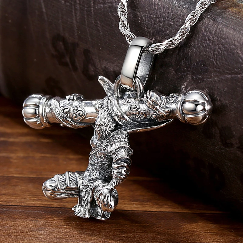 Fighting Saint Buddha Silver Pendant Men Style Retro Creative Domineering Qitian King Necklace Jewelry Accessory
Fighting Saint Buddha Silver Pendant Men Style Retro Creative Domineering Qitian King Necklace Jewelry Accessory