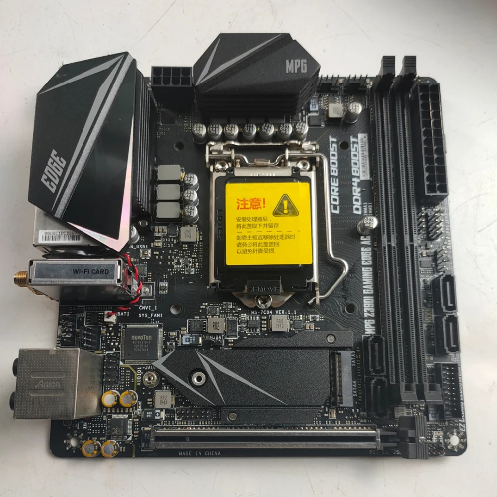 For Msi MPG Z390I GAMING EDGE AC Desktop Motherboard LGA1151 DDR4 64G M.2*2 SATA3 USB3.1 M-ITX Works Perfectly High Quality
For Msi MPG Z390I GAMING EDGE AC Desktop Motherboard LGA1151 DDR4 64G M.2*2 SATA3 USB3.1 M-ITX Works Perfectly High Quality