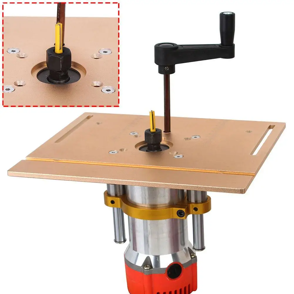 65mm Aluminum Alloy Router Lifting Base Motors Router Lift Table Base Woodworking Router Table Insert Plate Board For Trimming
65mm Aluminum Alloy Router Lifting Base Motors Router Lift Table Base Woodworking Router Table Insert Plate Board For Trimming