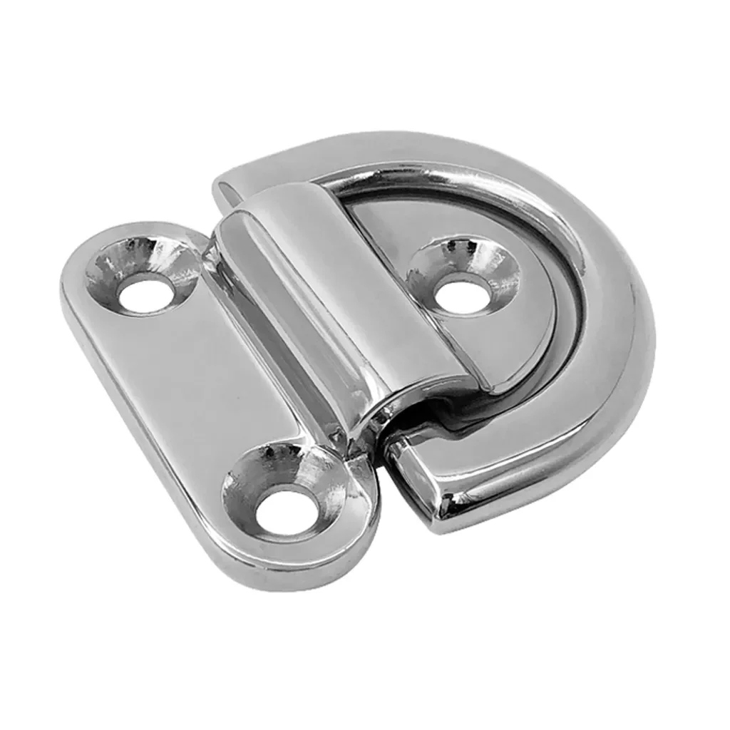 

stainless steel D ring/ 6mm Folding Pad Eye Deck Lashing Ring Staple Cleat for Trailer Marine Boat