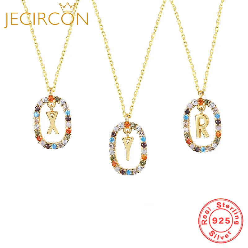 JECIRCON 925 Sterling Silver 26 Letters Necklace For Women Light Luxury Colorful Zircon Fashion Gold Color All-match Jewelry
JECIRCON 925 Sterling Silver 26 Letters Necklace For Women Light Luxury Colorful Zircon Fashion Gold Color All-match Jewelry