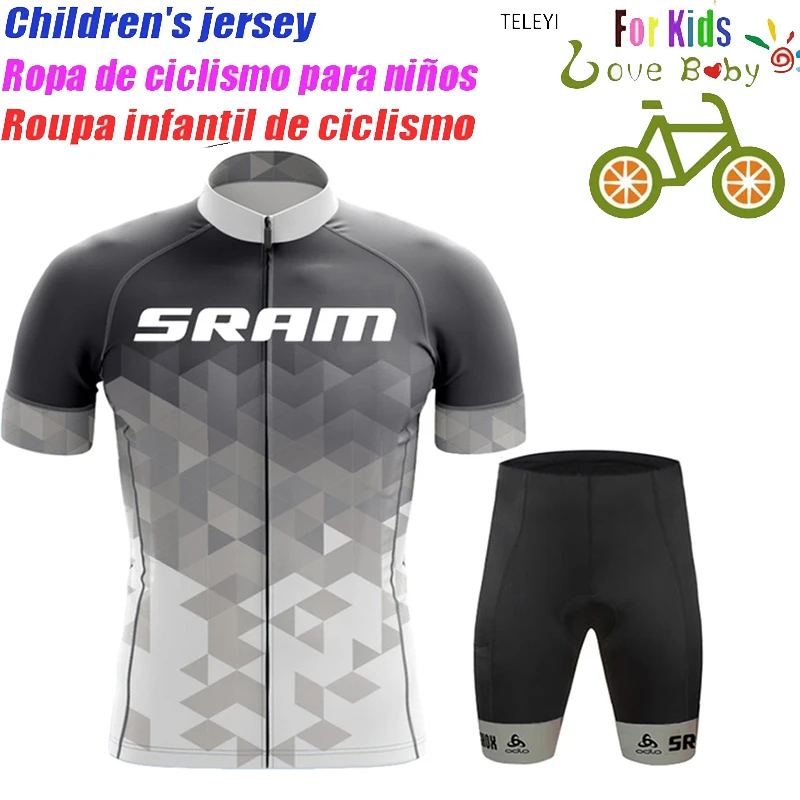 SRAM Team Kids Cycling Jersey Set Boys Girls Cycling Clothing Children Road Bike Shirts Suit Pants MTB Ropa Ciclismo Maillot
SRAM Team Kids Cycling Jersey Set Boys Girls Cycling Clothing Children Road Bike Shirts Suit Pants MTB Ropa Ciclismo Maillot