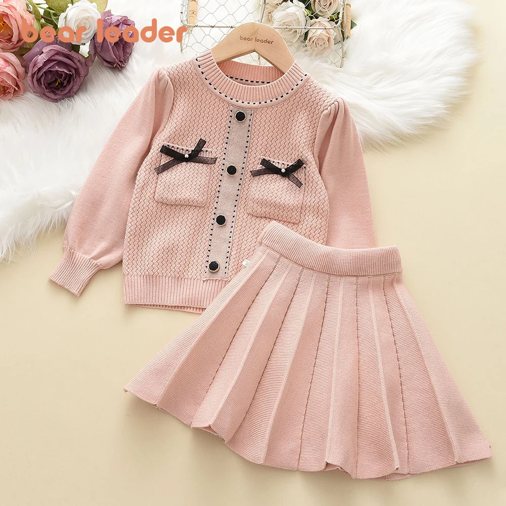 Bear Leader Solid Color Girls Set Knit Sweater Jacket Skirt 2 Piece Set Casual Princess Suit Autumn New Arrival Set for Girls
Bear Leader Solid Color Girls Set Knit Sweater Jacket Skirt 2 Piece Set Casual Princess Suit Autumn New Arrival Set for Girls