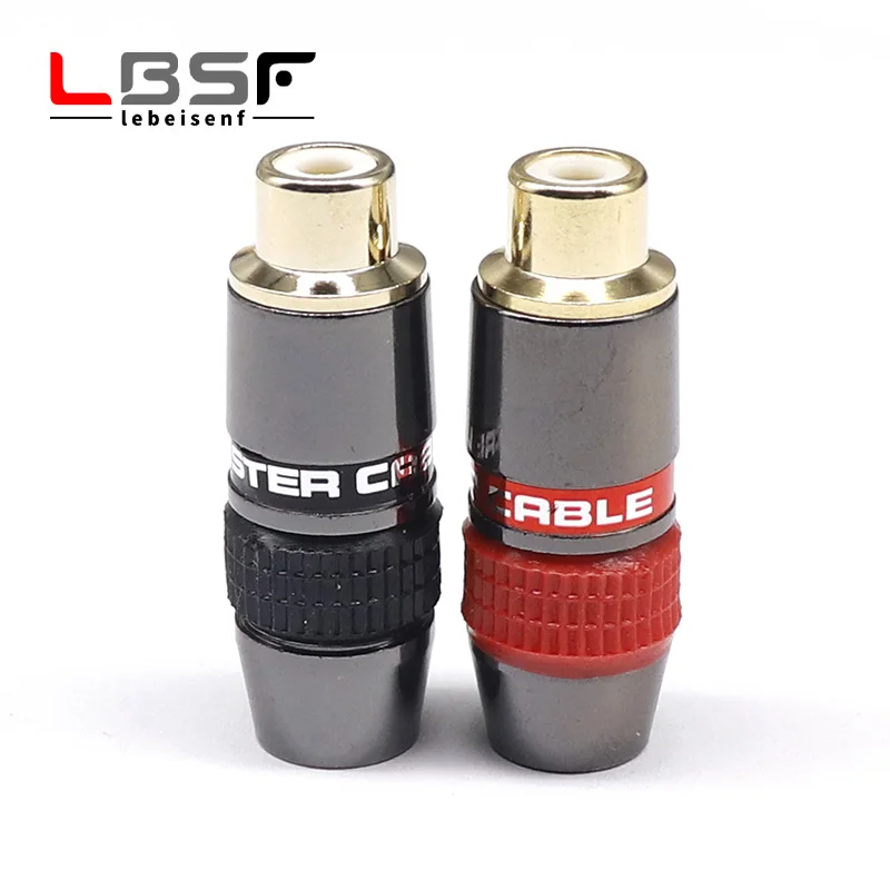 4pcs/2pairs monster Copper gold-plated RCA female plug Lotus solder plug audio and video extension socket RCA wiring female 
4pcs/2pairs monster Copper gold-plated RCA female plug Lotus solder plug audio and video extension socket RCA wiring female