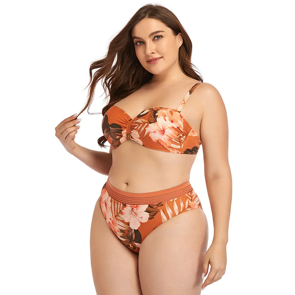 Plus Size Swimsuit Fat Woman Strap Vintage Bikini Floral Print Split High Waist Swimsuit
Plus Size Swimsuit Fat Woman Strap Vintage Bikini Floral Print Split High Waist Swimsuit