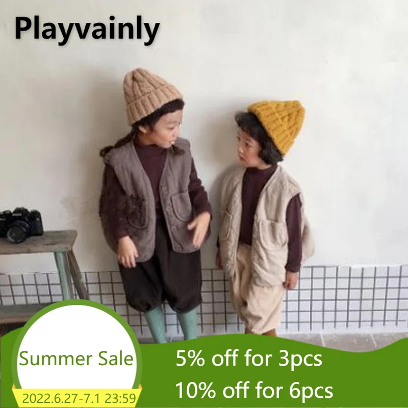 2021 Korean Style New Winter Kids Girls Boys Waistcoat Beige Coffee Thick Pocket Vest Children Warm Top Fashion Outfits E1149
2021 Korean Style New Winter Kids Girls Boys Waistcoat Beige Coffee Thick Pocket Vest Children Warm Top Fashion Outfits E1149