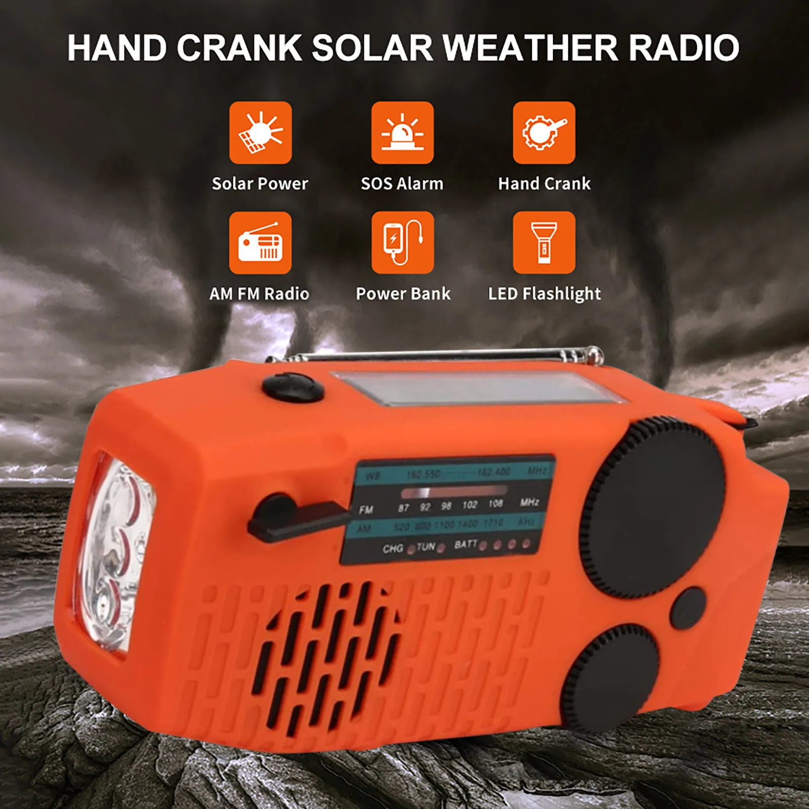 2000mAH Emergency Weather Radio AM/FM/WB 2000mAH Emergency Crank Radio 2000mAH Weather Radios With Hand Crank & Solar Charging
2000mAH Emergency Weather Radio AM/FM/WB 2000mAH Emergency Crank Radio 2000mAH Weather Radios With Hand Crank & Solar Charging