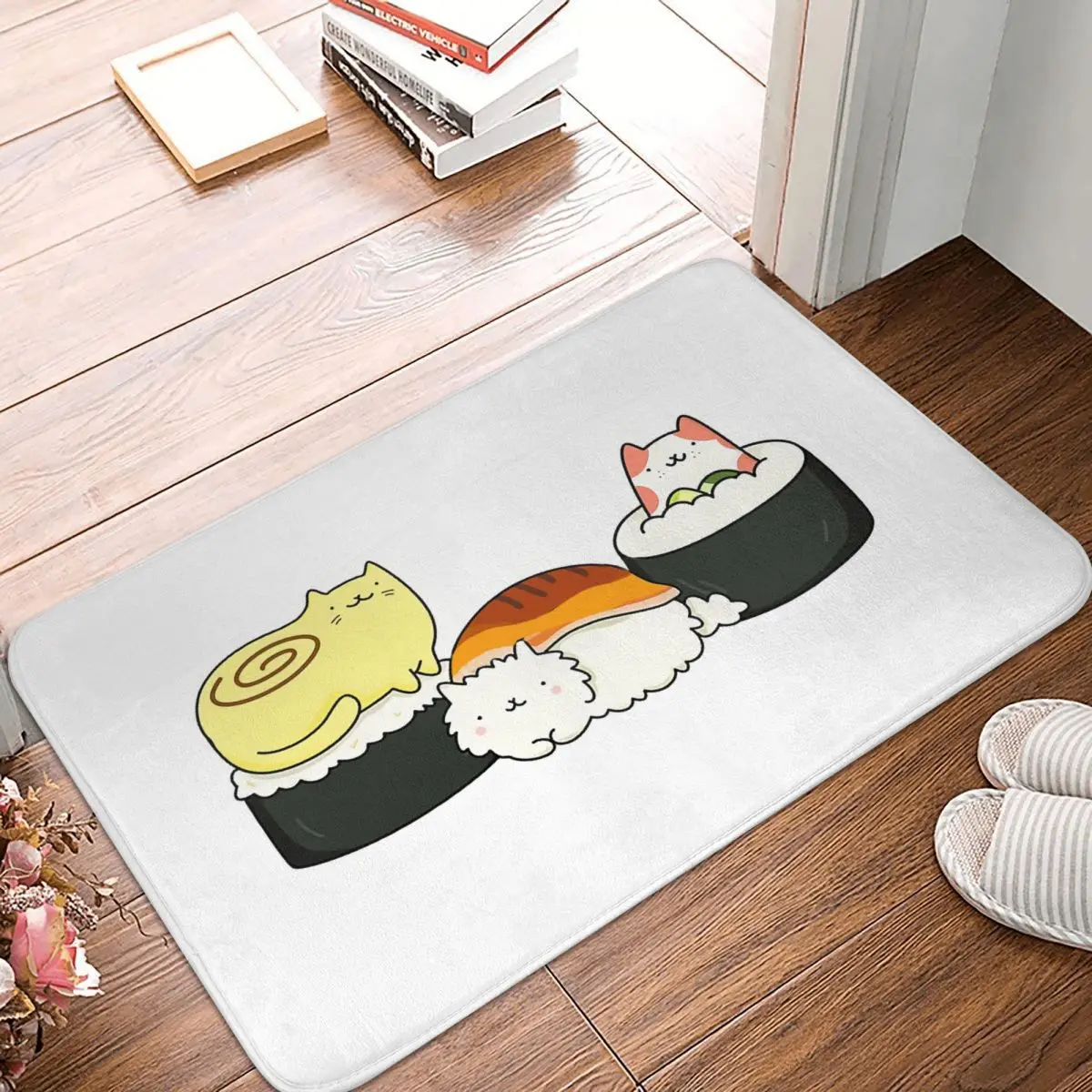 Коврик для суши и еды, фланелевый ковер для спальни с изображением кошки, входная дверь, домашний декор 
Коврик для суши и еды, фланелевый ковер для спальни с изображением кошки, входная дверь, домашний декор
