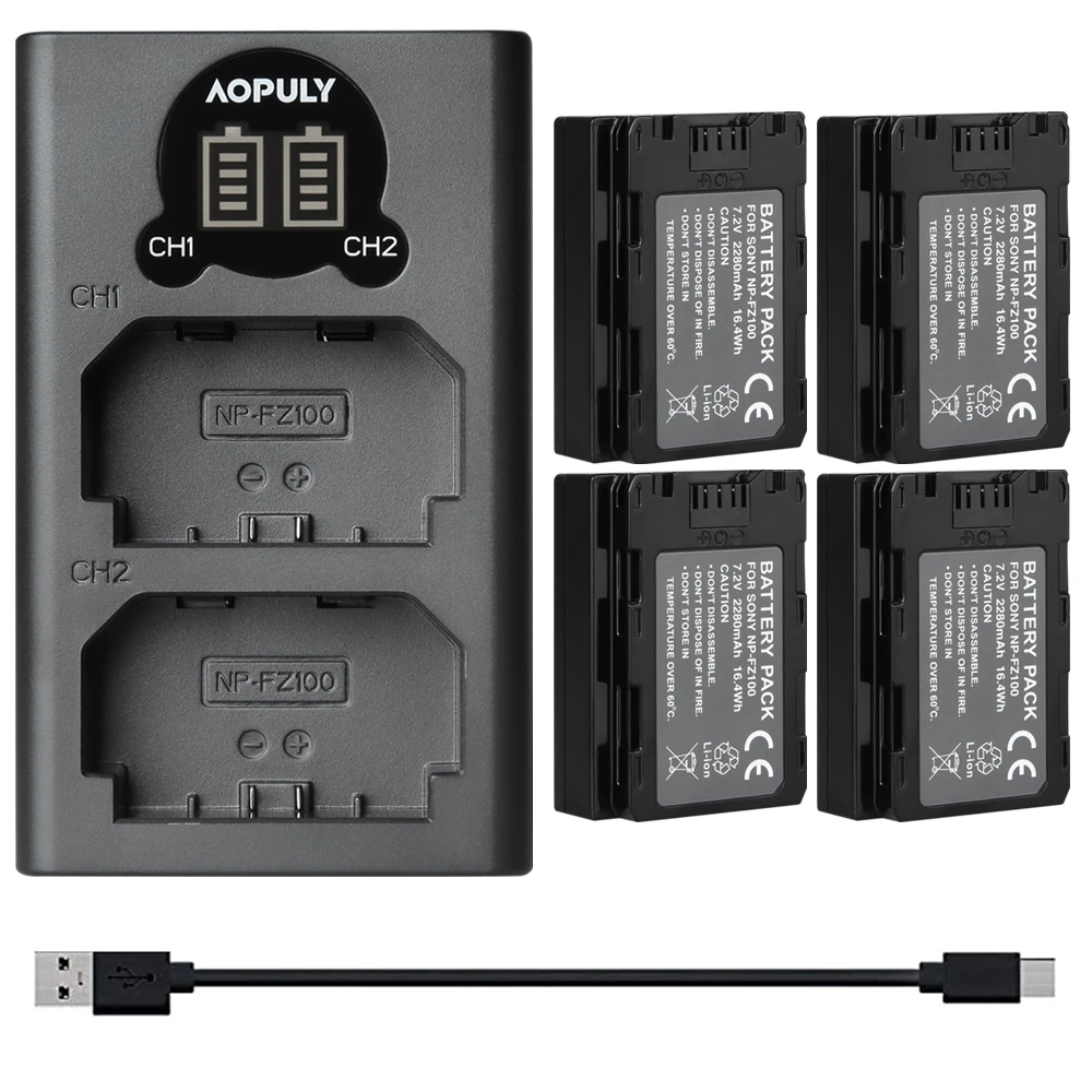 Аккумулятор NP-FZ100 NP FZ100 NPFZ100 2600 мАч + зарядное устройство со светодиодной подсветкой с двумя USB-портами для камер Sony Alpha A7III A7R III A9 Alpha 9 A7R3 A6600
Аккумулятор NP-FZ100 NP FZ100 NPFZ100 2600 мАч + зарядное устройство со светодиодной подсветкой с двумя USB-портами для камер Sony Alpha A7III A7R III A9 Alpha 9 A7R3 A6600