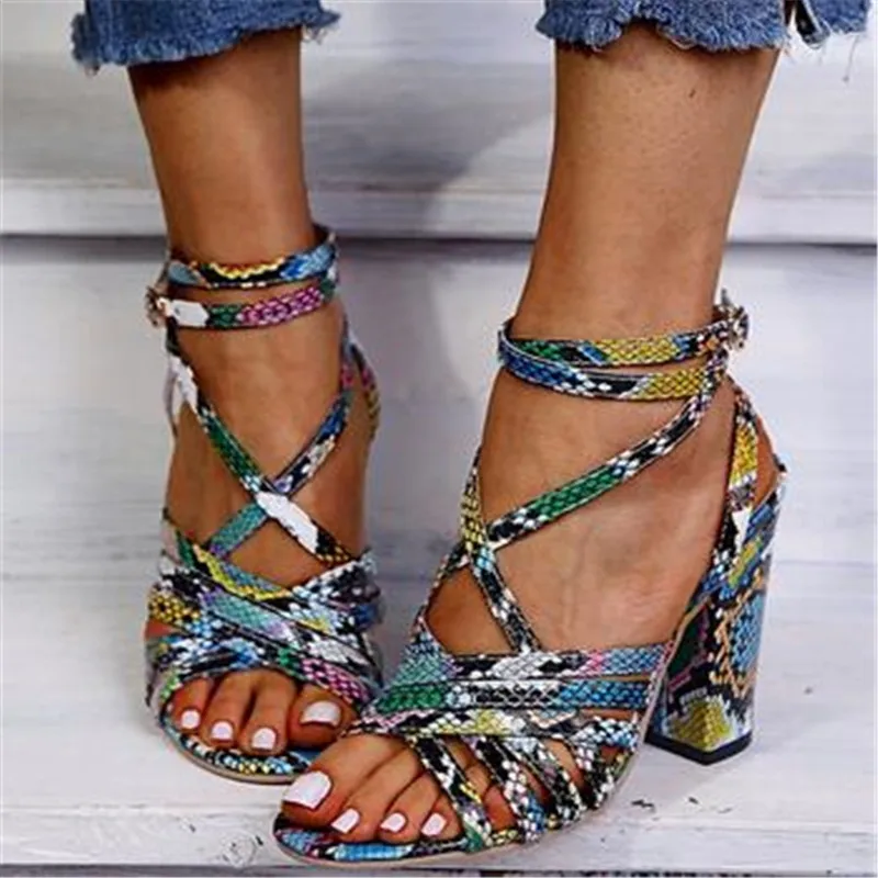 Fashion Ladies Sandals Women's Pumps Snakeskin Snake High Heels Cross Sandals Office & Career Shoes Women Sandals 36-41
Fashion Ladies Sandals Women's Pumps Snakeskin Snake High Heels Cross Sandals Office & Career Shoes Women Sandals 36-41