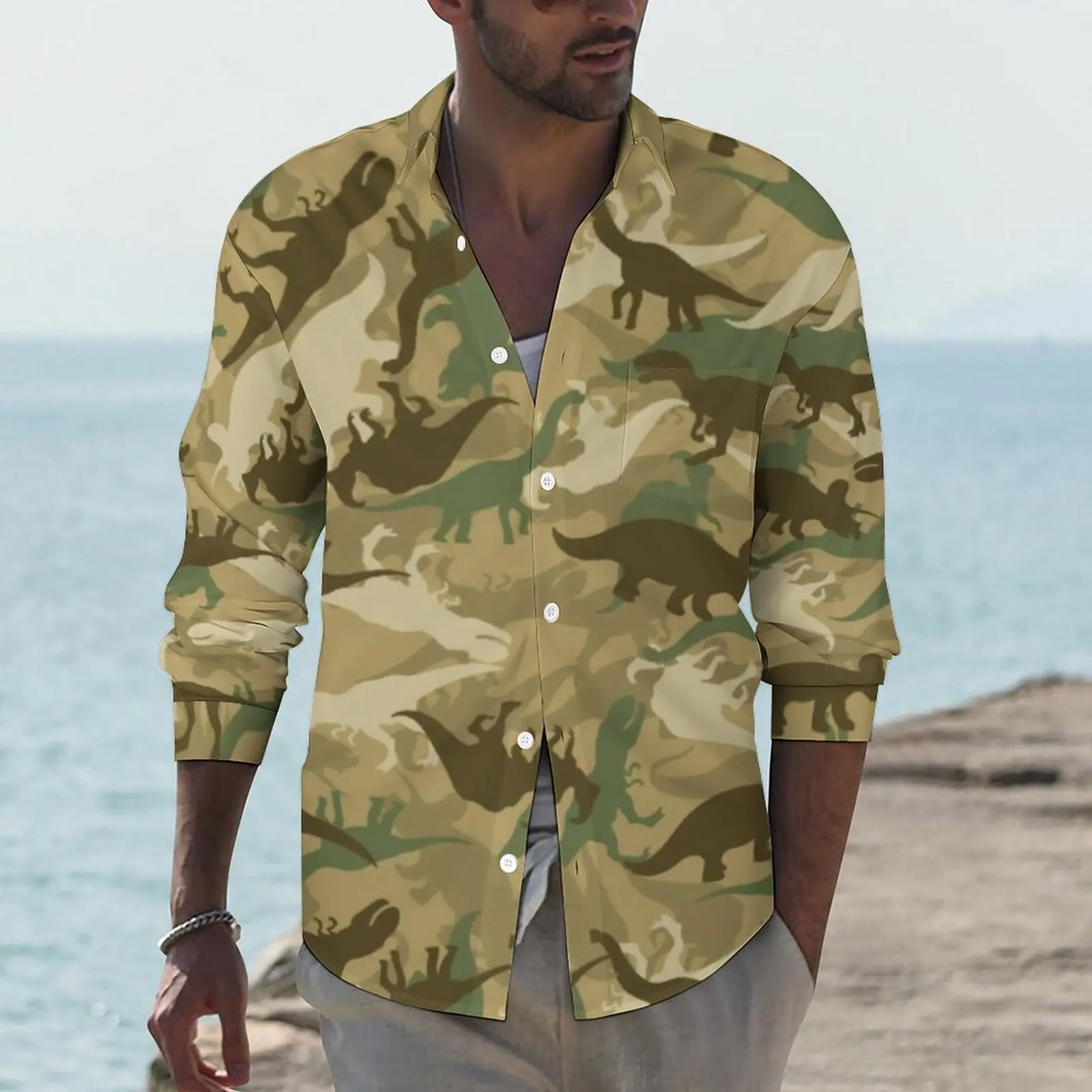 Camouflage Dinosaur Y2K Casual Shirt Male Abstract Animal Shirt Autumn Trendy Blouses Long Sleeve Design Oversized Tops
Camouflage Dinosaur Y2K Casual Shirt Male Abstract Animal Shirt Autumn Trendy Blouses Long Sleeve Design Oversized Tops
