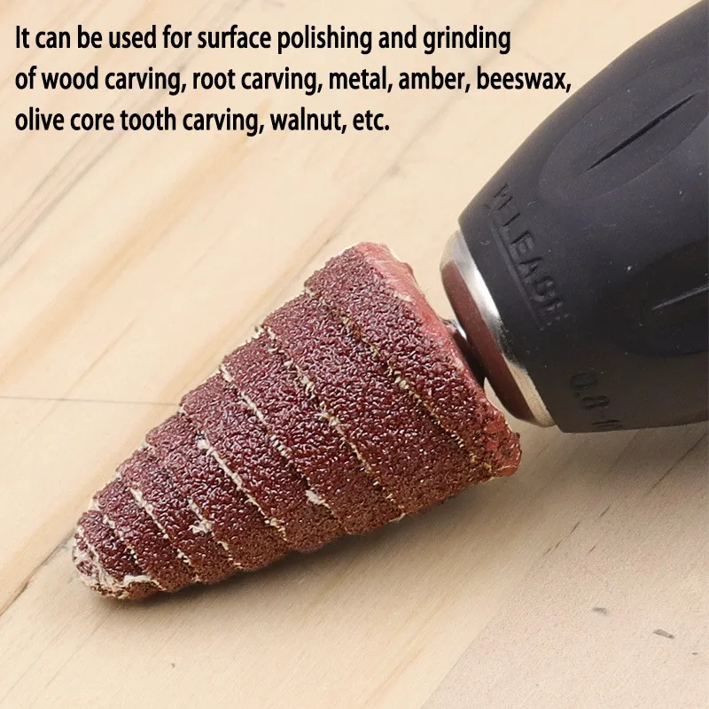80# Sanding Head Polishing Sanding Tools Sandpaper Flap Wheels Tapered Cone Grinding Head 6MM Shank High Quality
80# Sanding Head Polishing Sanding Tools Sandpaper Flap Wheels Tapered Cone Grinding Head 6MM Shank High Quality