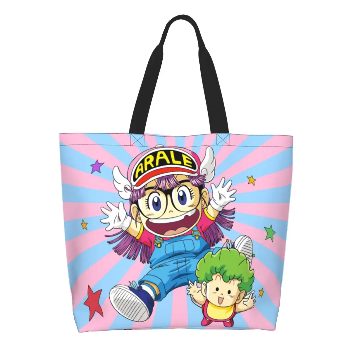 Fashion Print Dr. Slump Anime Manga Tote Shopping Bags Portable Canvas Shoulder Shopper Arale Norimaki And Gatchan Handbag
Fashion Print Dr. Slump Anime Manga Tote Shopping Bags Portable Canvas Shoulder Shopper Arale Norimaki And Gatchan Handbag