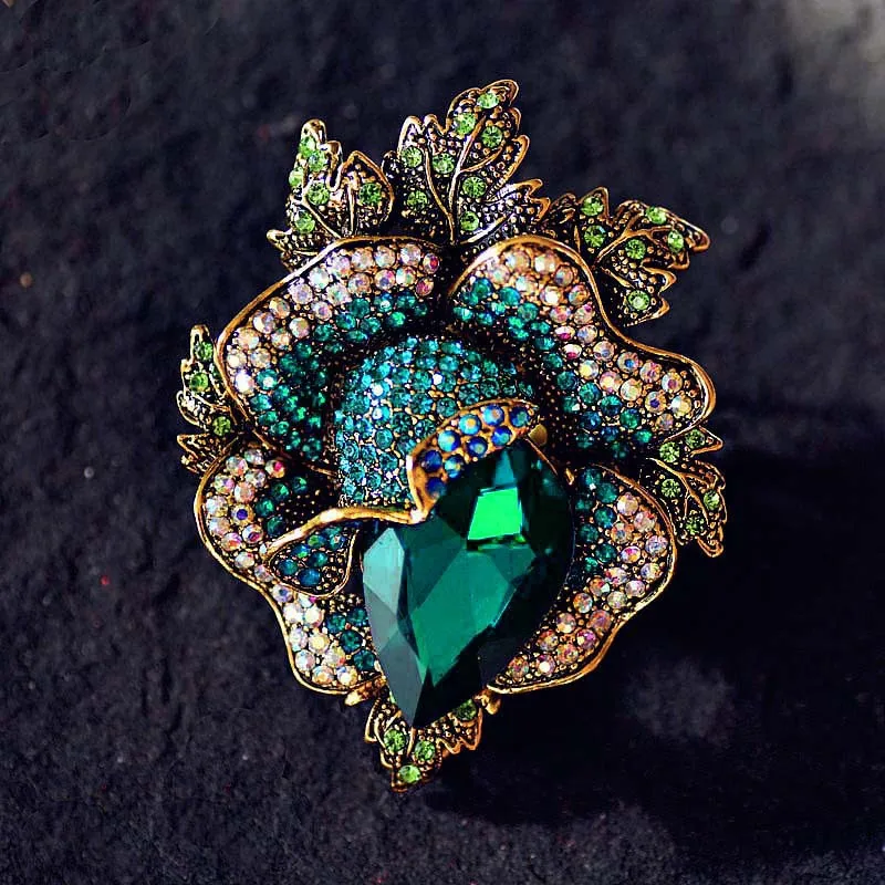 Luxury Crystal Flower Brooches Pins for Women Vintage Elegant Rhinestone Rose Brooch Suit Clothing Accessories Jewelry Gift
Luxury Crystal Flower Brooches Pins for Women Vintage Elegant Rhinestone Rose Brooch Suit Clothing Accessories Jewelry Gift