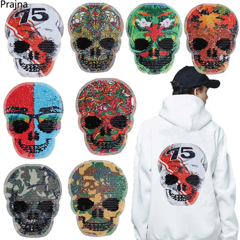 Punk Skeleton Sequin Patch Applique For Clothes Sew on Patches For Clothing Skull Patch DIY Jacket Appliques On Clothes Stickers
Punk Skeleton Sequin Patch Applique For Clothes Sew on Patches For Clothing Skull Patch DIY Jacket Appliques On Clothes Stickers