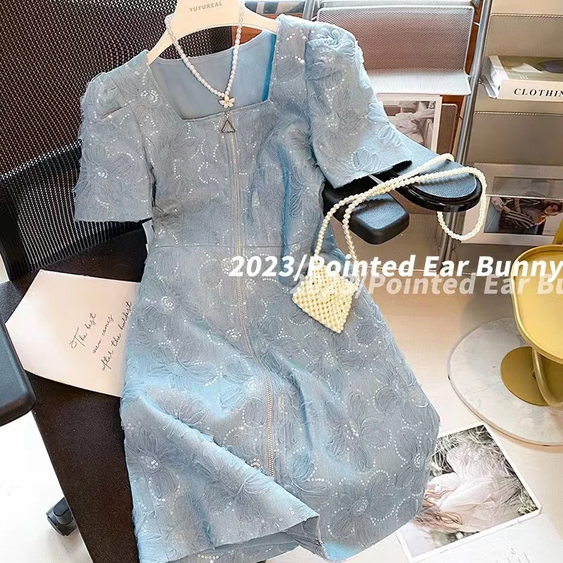 Square Neck Full Body Shining Sequin Dress 2023 New Summer Women's Elegant Korean Version Luxury Dresses
Square Neck Full Body Shining Sequin Dress 2023 New Summer Women's Elegant Korean Version Luxury Dresses