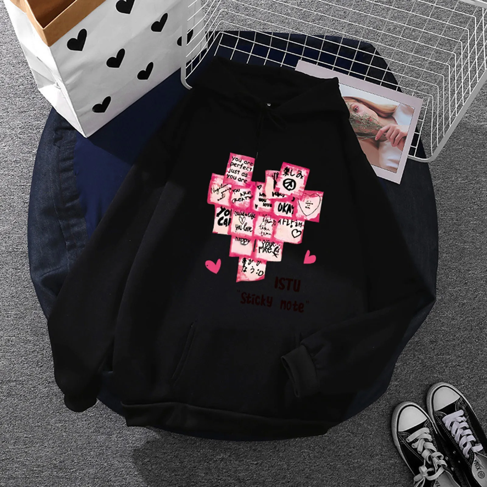 Women's Cute Sweatshirt Kawaii Long Sleeve Hoodie Letter Graphic Print Printing Pullover Black Sweatshirt Women Women's Hoodie
Women's Cute Sweatshirt Kawaii Long Sleeve Hoodie Letter Graphic Print Printing Pullover Black Sweatshirt Women Women's Hoodie