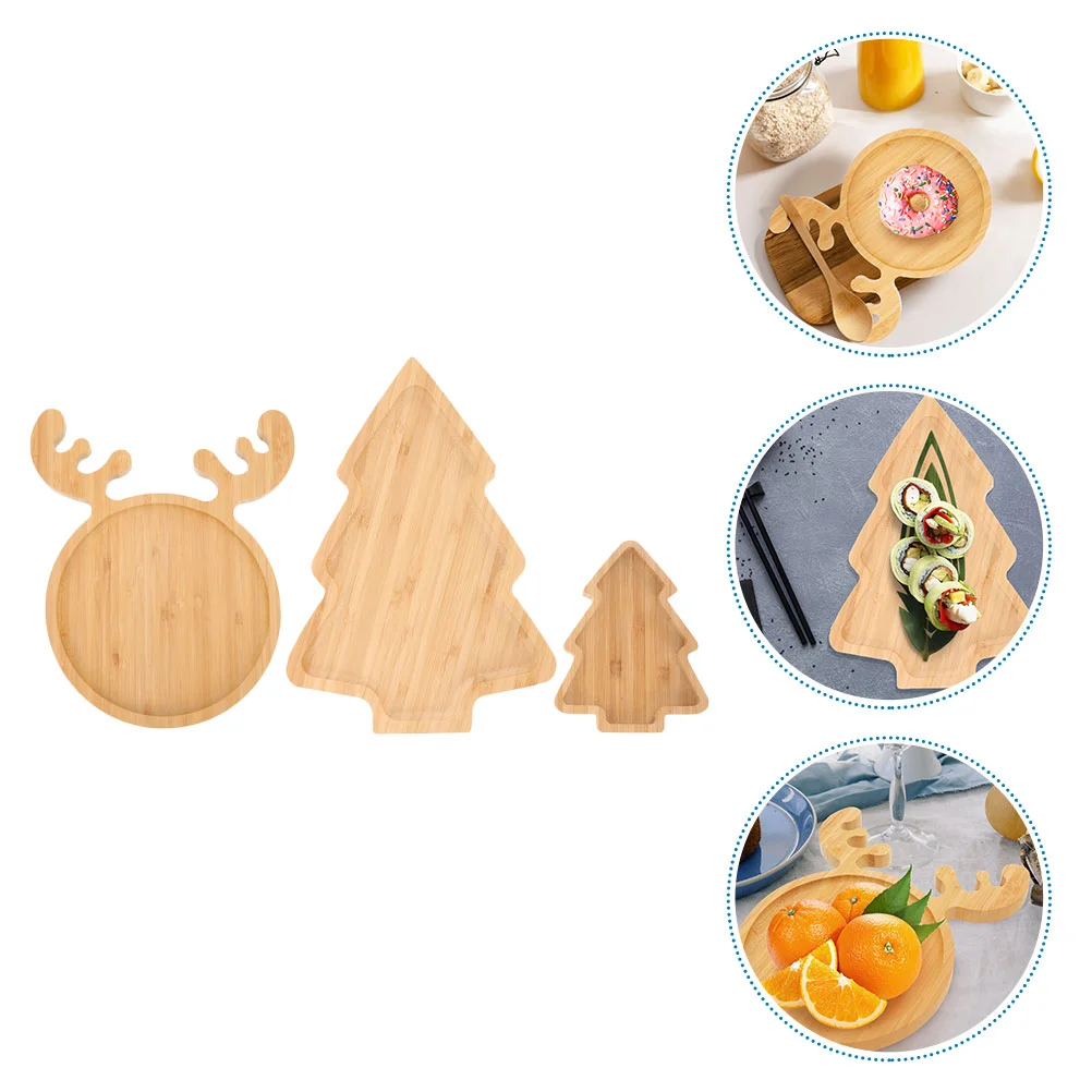 

Christmas Tree Deer Shaped Candy Snacks Nuts Seeds Dry Fruits Plate Dessert Serving Dish Fruit Cheese Tray Tableware