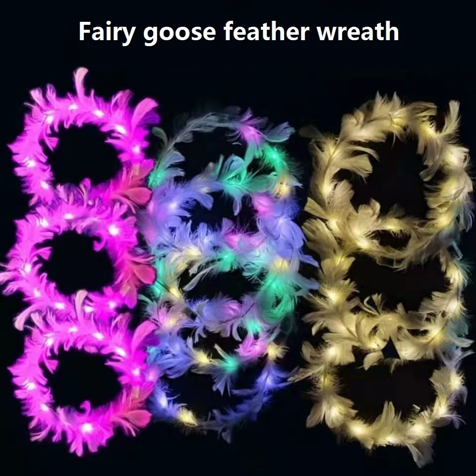 Glow Toy Goose Heather Garland Headdress Flash Super Fairy Feather Headband Girl Birthday Present
Glow Toy Goose Heather Garland Headdress Flash Super Fairy Feather Headband Girl Birthday Present