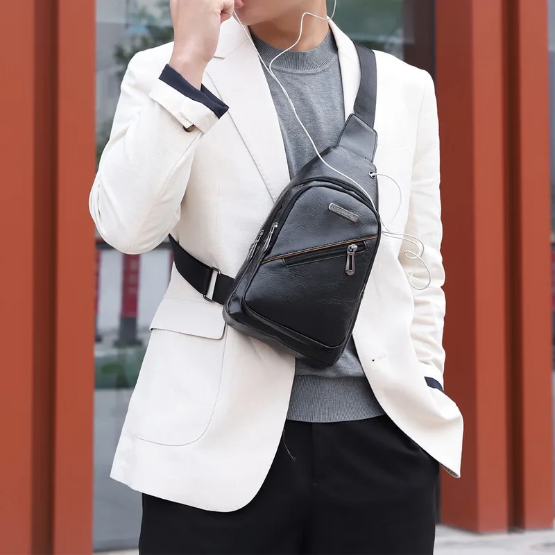 Men's Chest Bags Crossbody Bag Durable Pu Leather Handbag Chest Bag Vintage Casual Men'S Handbag Shoulder Bag Single Belt Pack
Men's Chest Bags Crossbody Bag Durable Pu Leather Handbag Chest Bag Vintage Casual Men'S Handbag Shoulder Bag Single Belt Pack