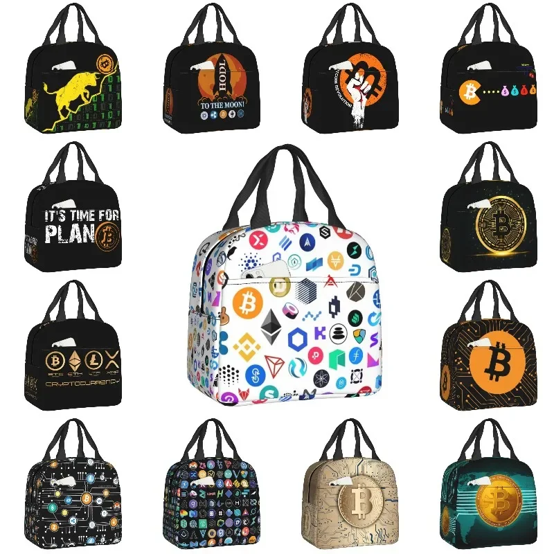 Cryptocurrency Blockchain Logo Lunch Bag Ethereum Bitcoin Cooler Thermal Insulated Lunch Box for Women Kid Food Picnic Bags
Cryptocurrency Blockchain Logo Lunch Bag Ethereum Bitcoin Cooler Thermal Insulated Lunch Box for Women Kid Food Picnic Bags