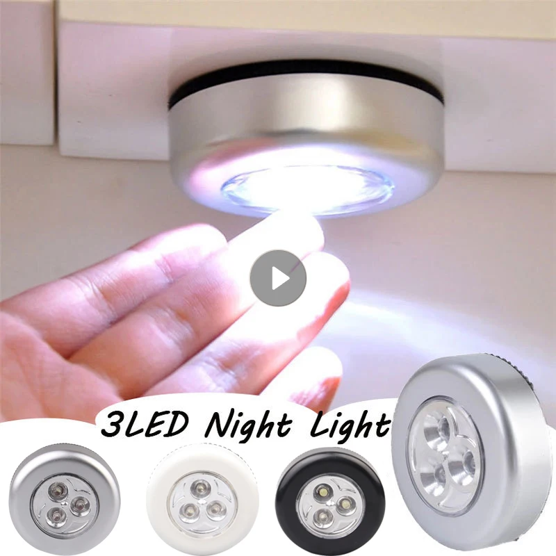 3 LED Touch Sensor Night Light Under Cabinet Closet Round Led Lamp Wireless Wall Lamps Bedside Night Lamp For Kitchen Bedroom
3 LED Touch Sensor Night Light Under Cabinet Closet Round Led Lamp Wireless Wall Lamps Bedside Night Lamp For Kitchen Bedroom