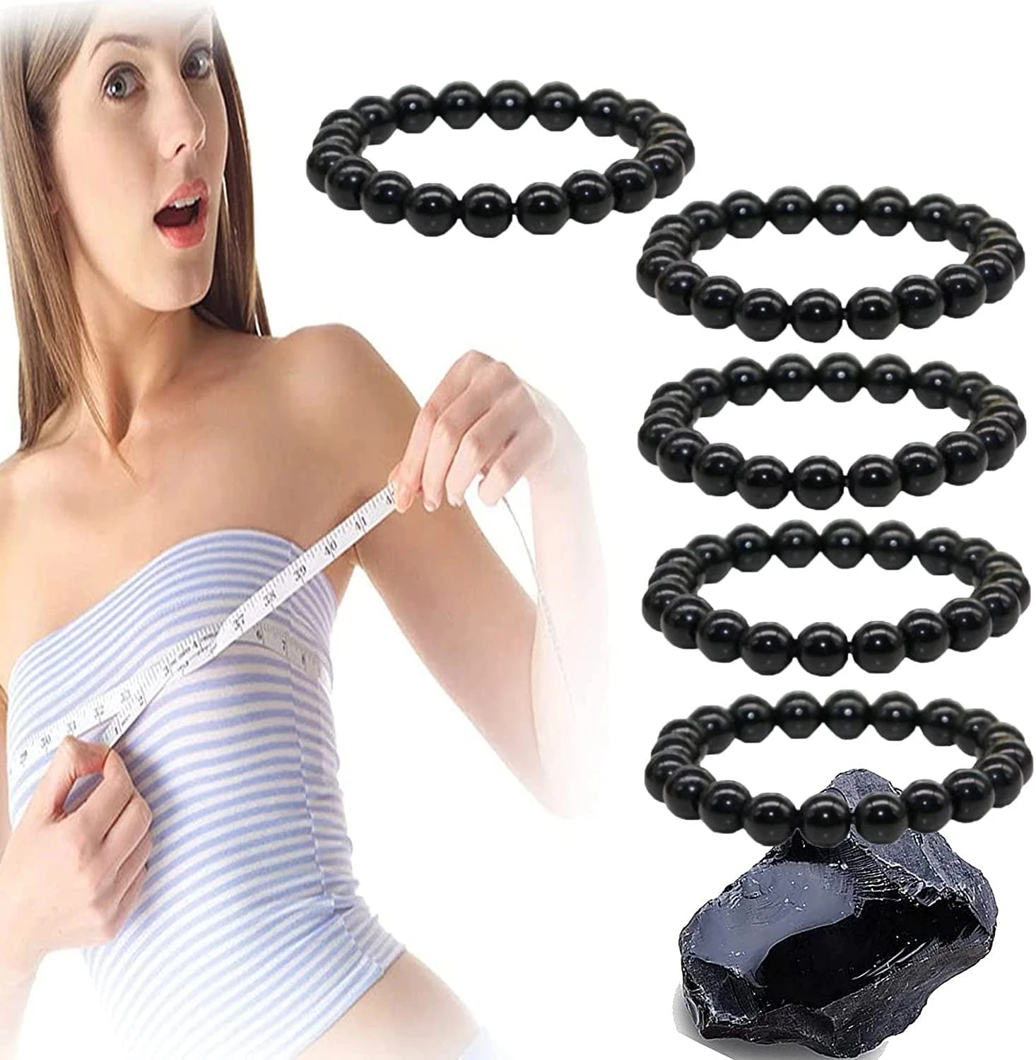 6-14MM Black Obsidian Slimming Charm Bracelet for Women Men Anti Swelling Yoga Energy Healing Stone Beads Jewelry Bracelets Gift
6-14MM Black Obsidian Slimming Charm Bracelet for Women Men Anti Swelling Yoga Energy Healing Stone Beads Jewelry Bracelets Gift