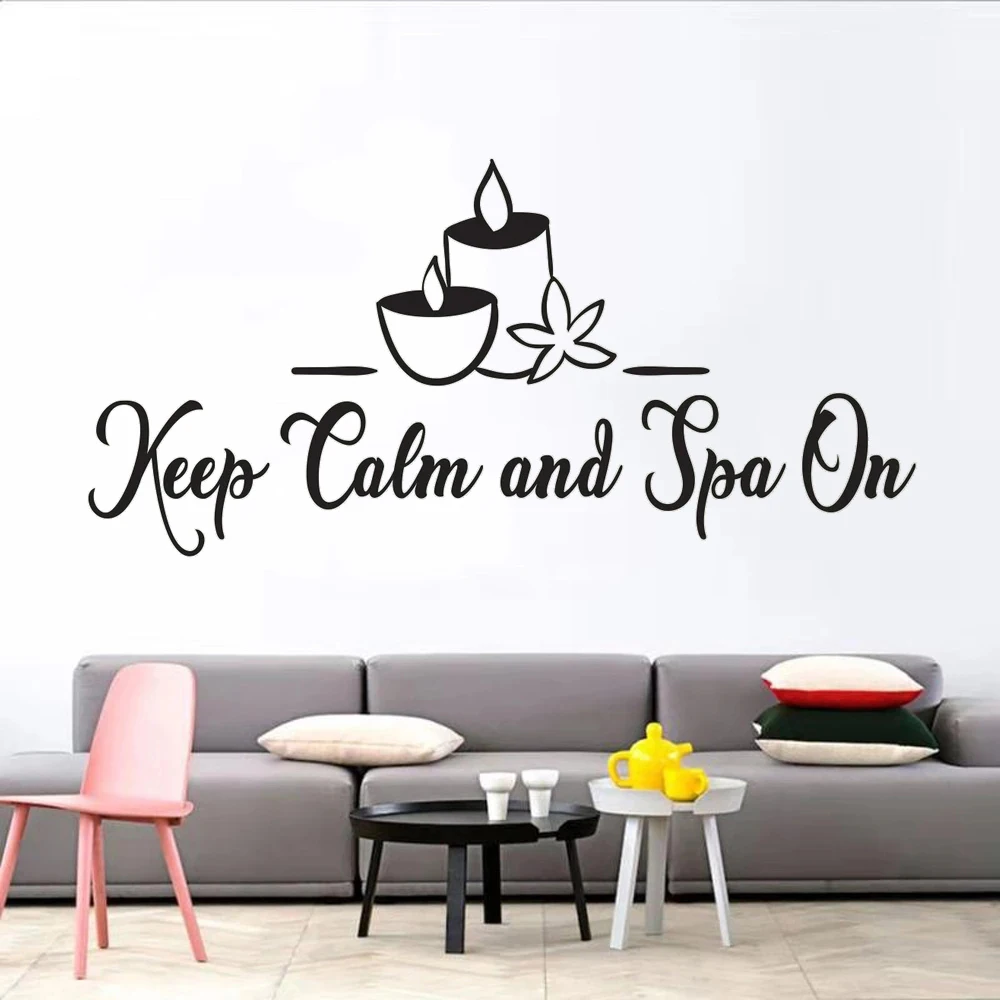 SPA Therapy Beauty Wall Stickers Keep Calm And Spa On Decals Removable Vinyl Beauty Salon Home Decor Wellness Wallpaper HJ1297
SPA Therapy Beauty Wall Stickers Keep Calm And Spa On Decals Removable Vinyl Beauty Salon Home Decor Wellness Wallpaper HJ1297