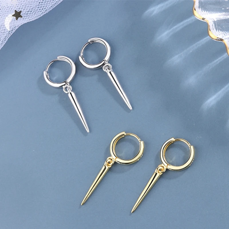 Female Punk Style Hanging Rivet Cone Pendant Earrings Fashionable Women's Gold / Silver Color Accessories Party Jewelry
Female Punk Style Hanging Rivet Cone Pendant Earrings Fashionable Women's Gold / Silver Color Accessories Party Jewelry