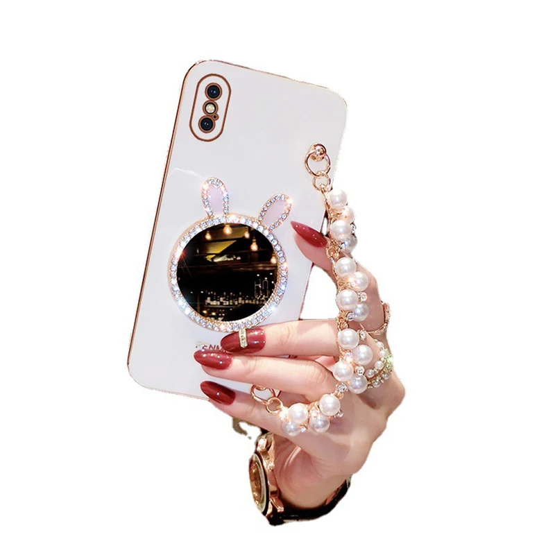 Pearl Bracelet Cosmetic Mirror Case For Iphone Se 2020 2022 7 8 6 6S Plus X Xr Xs 11 12 13 14 Pro Max Rhinestone Soft Phone Case
Pearl Bracelet Cosmetic Mirror Case For Iphone Se 2020 2022 7 8 6 6S Plus X Xr Xs 11 12 13 14 Pro Max Rhinestone Soft Phone Case
