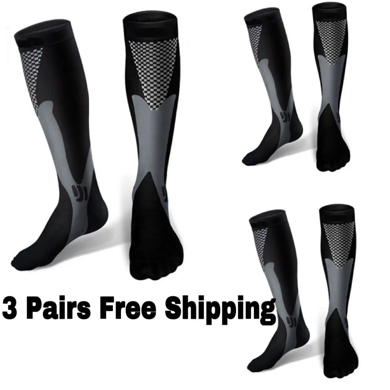 3 Pairs Compression Socks for Marathon Cycling Football Varicose Veins Nurse Compression Socks Sport Socks for Men & Women
3 Pairs Compression Socks for Marathon Cycling Football Varicose Veins Nurse Compression Socks Sport Socks for Men & Women