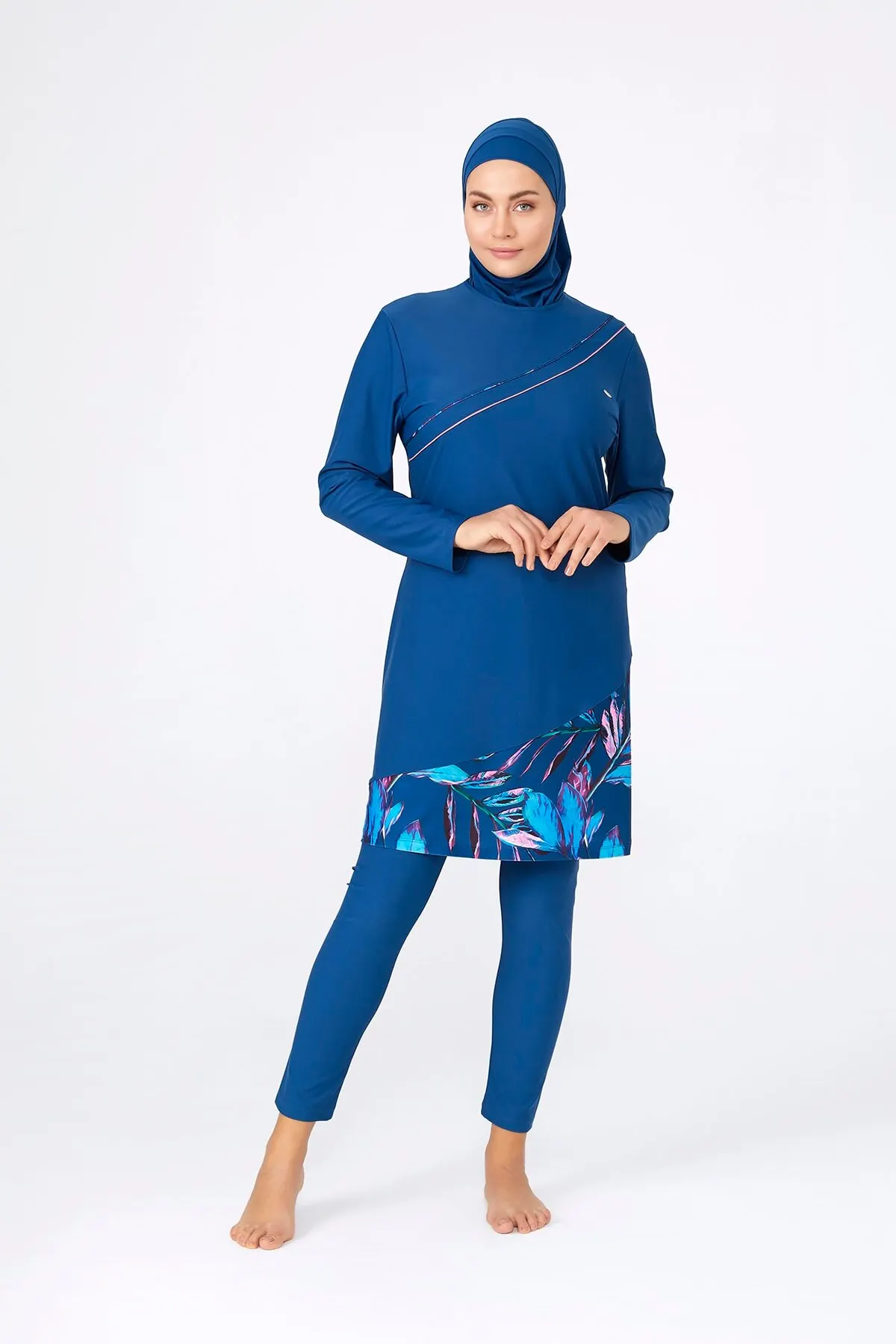 Muslim Burkinis Large Size Lycra Fully Covered Light Navy Blue Swimwear Modest Summer Clothing Hijab Sport Swimsuit
Muslim Burkinis Large Size Lycra Fully Covered Light Navy Blue Swimwear Modest Summer Clothing Hijab Sport Swimsuit