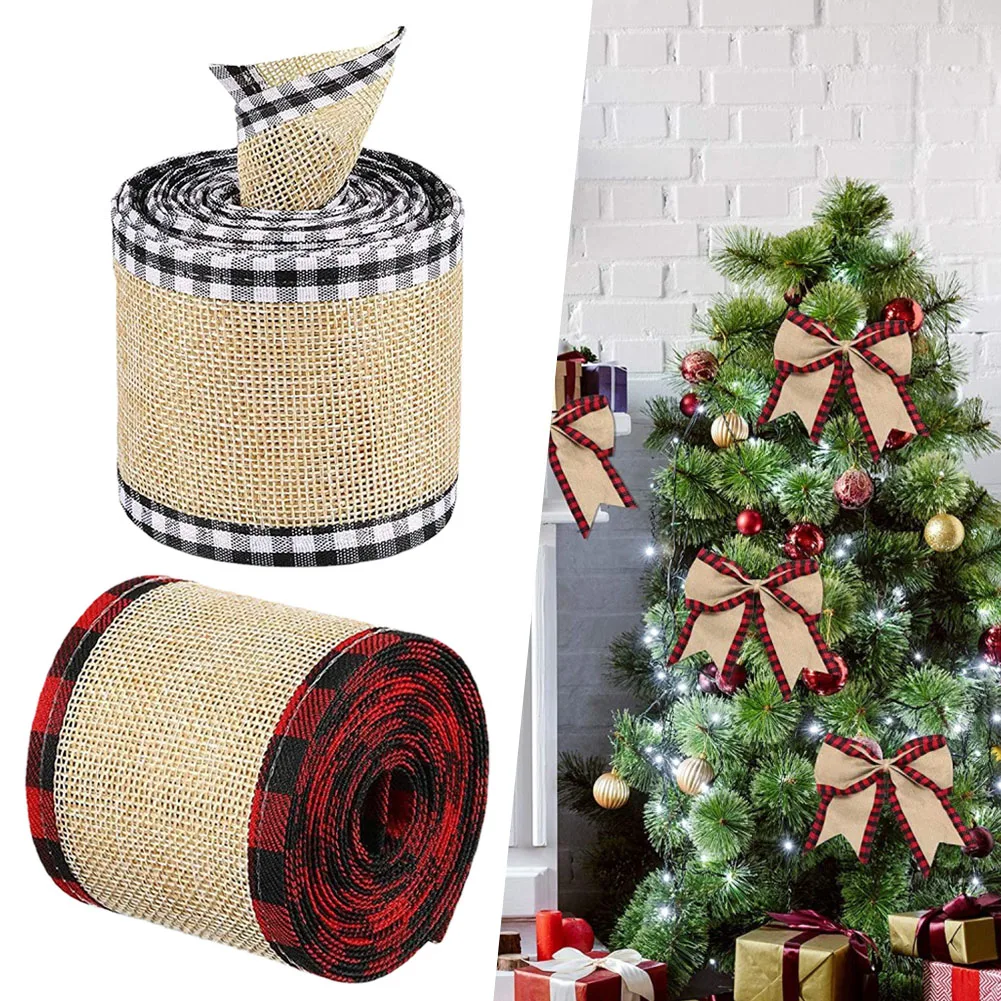 1 Rolls Imitation Linen Plaid Ribbon Gift Box Decorative Ribbon Christmas Decoration DIY Childen Gifts Packing New Year 2023
1 Rolls Imitation Linen Plaid Ribbon Gift Box Decorative Ribbon Christmas Decoration DIY Childen Gifts Packing New Year 2023
