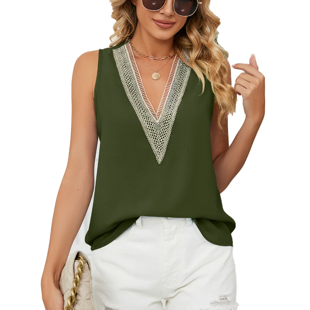 New Summer Women's Pure Color Chiffon Blouse Loose V-neck Sleeveless Top Shirt for Commuting and Casual Womens Tops
New Summer Women's Pure Color Chiffon Blouse Loose V-neck Sleeveless Top Shirt for Commuting and Casual Womens Tops