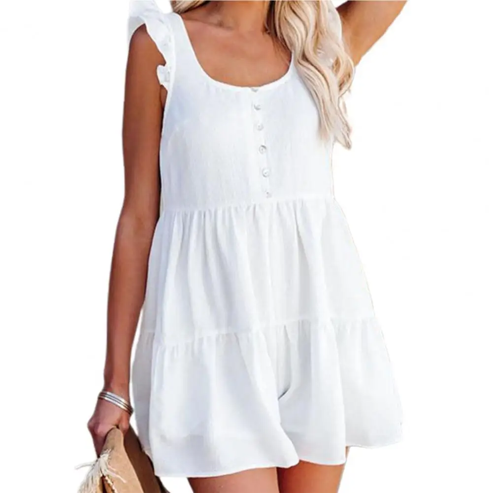 Women Jumpsuit Sleeveless All Matched Polyester Solid Layered Lady Romper for Daily Wear
Women Jumpsuit Sleeveless All Matched Polyester Solid Layered Lady Romper for Daily Wear