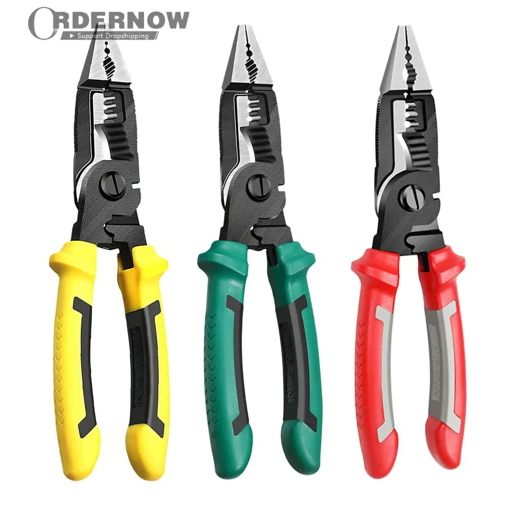 Multifunction 9 in 1 Electric Pliers Long Nose Electrician Wire Stripping Cutter Clamp Hardware Steel Cable Repairing Hand Tools
Multifunction 9 in 1 Electric Pliers Long Nose Electrician Wire Stripping Cutter Clamp Hardware Steel Cable Repairing Hand Tools