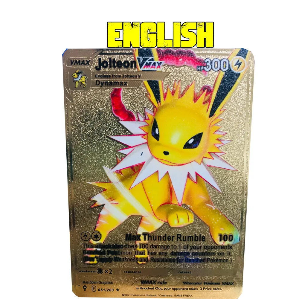Gold Iron Card Gold Pokemon Card Charizard Gx Metal Pokemon Card Rainbow Anime Pikachu Vmax Toy Card Collectible Metal Card
Gold Iron Card Gold Pokemon Card Charizard Gx Metal Pokemon Card Rainbow Anime Pikachu Vmax Toy Card Collectible Metal Card