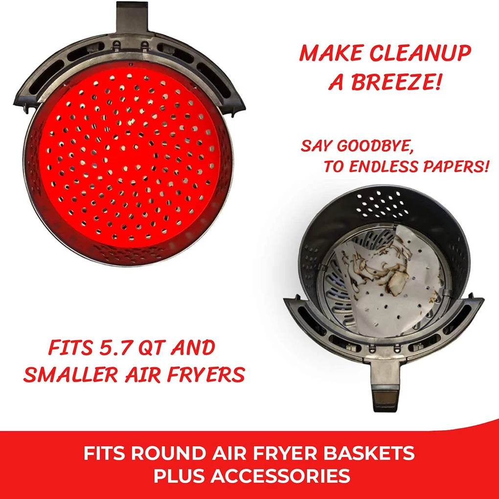 Reusable Air Fryer Liners Silicone Mat Round Square Non-Stick Steamer Pad Baking Inner Liner Bakeware Cooking Mats Kitchen Tools
Reusable Air Fryer Liners Silicone Mat Round Square Non-Stick Steamer Pad Baking Inner Liner Bakeware Cooking Mats Kitchen Tools