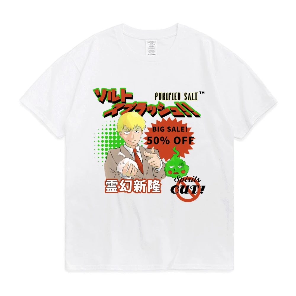Japan Anime Mob Psycho 100 T Shirt Manga Arataka Reigen Dimple Print T-shirt Oversized Streetwear Casual Gothic T-Shirts Couples
Japan Anime Mob Psycho 100 T Shirt Manga Arataka Reigen Dimple Print T-shirt Oversized Streetwear Casual Gothic T-Shirts Couples