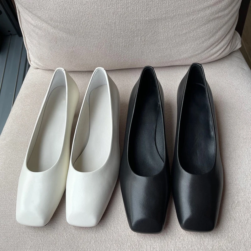 2022 Elegant Leather Women's Shoes Square-toe Shallow Mouth Slip-on Comfortable Low-heeled Shoes Fashion Solid Color Shoes Women
2022 Elegant Leather Women's Shoes Square-toe Shallow Mouth Slip-on Comfortable Low-heeled Shoes Fashion Solid Color Shoes Women