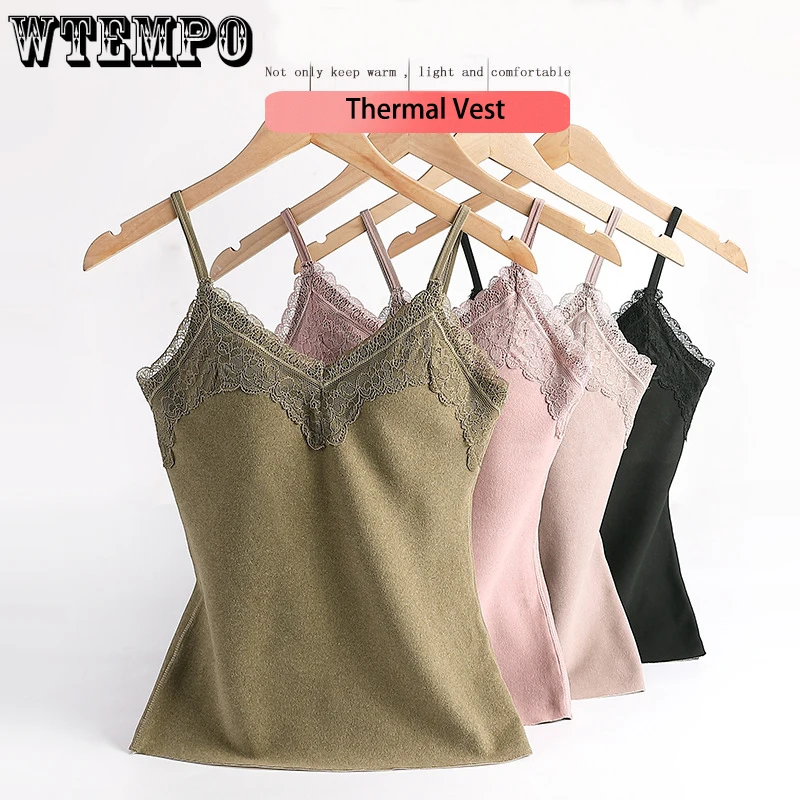 Thermal Underwear Women Velvet Vest Sexy Winter Thermals Sleeveless Body Tops Slim Solid V Neck Lace Inner Wear with Pad Fashion
Thermal Underwear Women Velvet Vest Sexy Winter Thermals Sleeveless Body Tops Slim Solid V Neck Lace Inner Wear with Pad Fashion