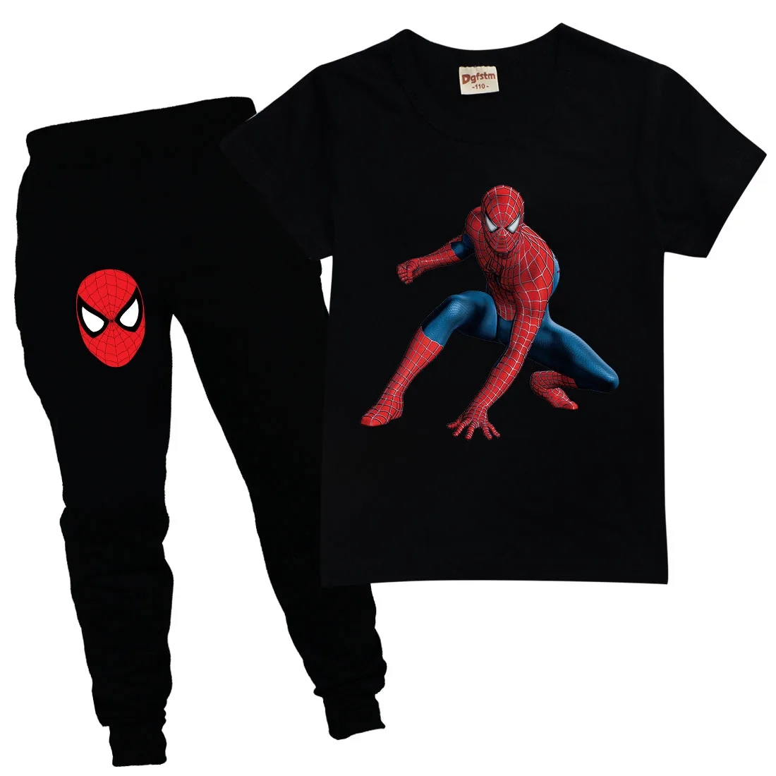 2022 New Summer Spiderman Cartoon Print Girl Boy Cute Cotton Round Neck Short Sleeve + Casual Trousers Children's Suit 2-15Y
2022 New Summer Spiderman Cartoon Print Girl Boy Cute Cotton Round Neck Short Sleeve + Casual Trousers Children's Suit 2-15Y