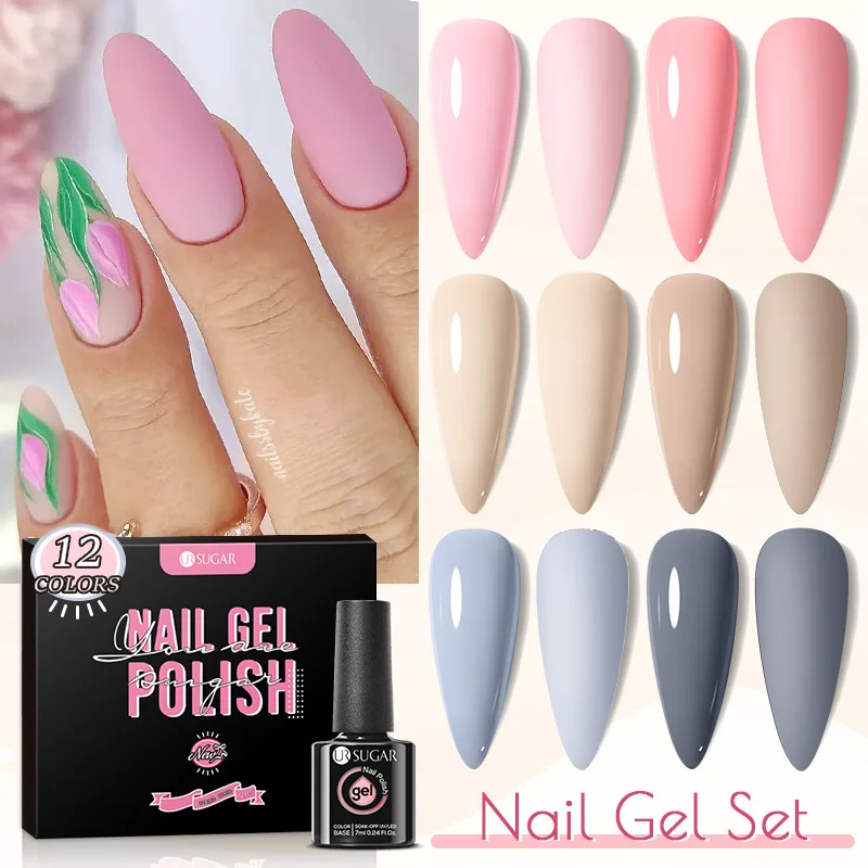 UR SUGAR 12/21Pcs Pink Gary Nude Color Gel Nail Polish Set Semi Permanent Soak Off UV Led Varnish Nail Art Manicure Whole Set
UR SUGAR 12/21Pcs Pink Gary Nude Color Gel Nail Polish Set Semi Permanent Soak Off UV Led Varnish Nail Art Manicure Whole Set